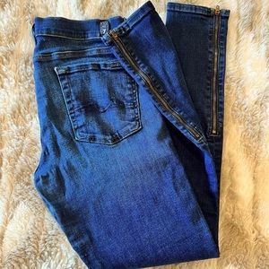 7 for All Mankind high waist skinny jeans